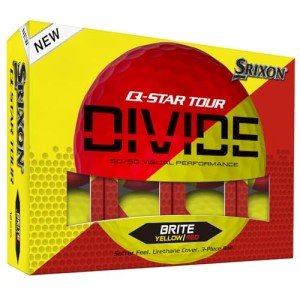 Srixon Q-Star Tour Divide Golf Balls, Red/Yellow
