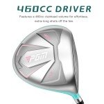 PGM Women's Complete Golf Club Sets - 9 Pieces - 2 Wood (#1,5), 6 Irons(#6,7,8,9,PW,SW), 1 Putter - with Golf Stand Bag - Graphite Shaft