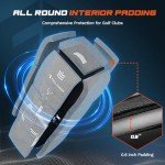 Full Choice Golf Travel Bag with Wheels & Password Lock for Airlines - All-Around Anti-Impact Protection, Tough 1680D Oxford Fabric, Foldable Golf Clubs Travel Case Cover, Pro Version