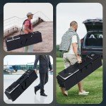 Full Choice Golf Travel Bag with Wheels & Password Lock for Airlines - All-Around Anti-Impact Protection, Tough 1680D Oxford Fabric, Foldable Golf Clubs Travel Case Cover, Pro Version