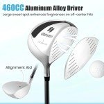 Tangkula 9/10 Pieces Women's Complete Golf Clubs Set Right Hand, Includes 460cc Alloy #1 Driver & #3 Fairway Wood & #4 Hybrid & #6/#7/#8/#9/#P Irons, Putter, Golf Club Set