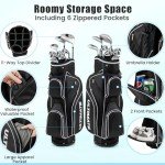 Tangkula 9/10 Pieces Women's Complete Golf Clubs Set Right Hand, Includes 460cc Alloy #1 Driver & #3 Fairway Wood & #4 Hybrid & #6/#7/#8/#9/#P Irons, Putter, Golf Club Set
