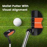 Tangkula Junior Golf Club Set for Children Right Hand, Includes #3 Fairway Wood & #7/#9 Irons, Putter, Head Cover & Rain Hood, Golf Stand Bag, Perfect for Children, Kids