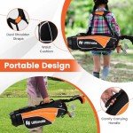 Tangkula Junior Golf Club Set for Children Right Hand, Includes #3 Fairway Wood & #7/#9 Irons, Putter, Head Cover & Rain Hood, Golf Stand Bag, Perfect for Children, Kids