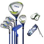 PGM Golf Club Set - 6 Pieces Junior Complete Golf Club Set for Kids Children - Right Handed - Driver(#1), Hybrid, Iron(#7,#9,#S), Putter, Golf Stand Bag
