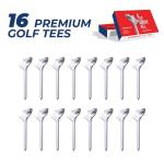 FLIGHTPATH Premium Golf Tees - Durable Plastic Golf Tee Designed to Enhance Golf Shot Distance & Precision - Robotically Tested to Reduce Ball Spin - USGA Approved (2 Packs of 8, 3.25“)