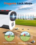 Golf Rangefinder with Slope - 1300/1500 Yards Laser Range Finder for Golf & Hunting, 7X Magnification, High-Precision Flag Locking Vibration, Rechargeable, IP54 Waterproof, Built-in Magnetic Strip