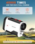 Golf Rangefinder with Slope - 1300/1500 Yards Laser Range Finder for Golf & Hunting, 7X Magnification, High-Precision Flag Locking Vibration, Rechargeable, IP54 Waterproof, Built-in Magnetic Strip