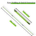 MoKo Golf Alignment Stick, 2 Set Golf Alignment Rods, 48" Collapsible Alignment Stick Golf Training Aid for Aiming, Putting, Posture Corrector, Golf Practice Sticks with Clear Tube Case, Green
