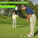 MoKo Golf Alignment Stick, 2 Set Golf Alignment Rods, 48" Collapsible Alignment Stick Golf Training Aid for Aiming, Putting, Posture Corrector, Golf Practice Sticks with Clear Tube Case, Green