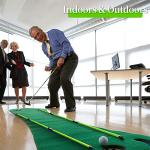 MoKo Golf Alignment Stick, 2 Set Golf Alignment Rods, 48" Collapsible Alignment Stick Golf Training Aid for Aiming, Putting, Posture Corrector, Golf Practice Sticks with Clear Tube Case, Green