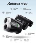 ACEGMET PF2C Golf Rangefinder with Slope, 0.3s Flag Pole Locking Vibration, ±1yd Accuracy, 870 Yards Rechargeable Laser Range Finder Golf, Golf Accessories for Men