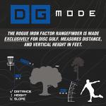 Rogue Iron Disc Golf Range Finder Measures in Feet Rangefinder Rechargeable