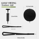 Golf Training Ball Smart Ball Golf Training Aid Inflatable Swing Training Ball with Inflator Pump and Adjustable Lanyard,Assist Golf Swing Trainer Golf Swing Assistant for Beginner