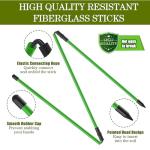 Seticek Golf Alignment Sticks 2 Pack,Upgraded 48" Collapsible Alignment Stick Golf Training Aid for Aiming, Putting, Swing Trainer, Golf Training Sticks with Clear Tube Case（Green）