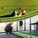 Seticek Golf Alignment Sticks 2 Pack,Upgraded 48" Collapsible Alignment Stick Golf Training Aid for Aiming, Putting, Swing Trainer, Golf Training Sticks with Clear Tube Case（Green）