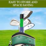 Seticek Golf Alignment Sticks 2 Pack,Upgraded 48" Collapsible Alignment Stick Golf Training Aid for Aiming, Putting, Swing Trainer, Golf Training Sticks with Clear Tube Case（Green）