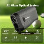 AILEMON 900 Yards Golf Laser Rangefinder with Slope Switch, Ultra-Clear Optics, Flag-Lock/Slope/Magnetic Stripe/Lightweight Goling Range Finder (Gray)