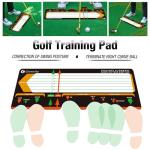 Golf Training Mat for Beginners | Posture Assistance and Entry-Level Stance Corrector | Golf Training Aids Pad for Men Women (Black)