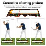 Golf Training Mat for Beginners | Posture Assistance and Entry-Level Stance Corrector | Golf Training Aids Pad for Men Women (Black)