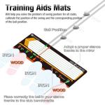 Golf Training Mat for Beginners | Posture Assistance and Entry-Level Stance Corrector | Golf Training Aids Pad for Men Women (Black)