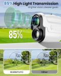 WARMTUYO Golf Range Finder, Golf Rangefinder with Slope, 1200Yards Laser Rrange Finder for Golfing, 7X Magnification with Flag Locking Vibration, Rechargeable Range Finders with Magnet Stripe White