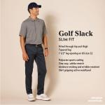 Amazon Essentials Men's Slim-Fit Stretch Golf Pant, Khaki Brown, 33W x 32L