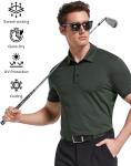 TELALEO 5 Pack Mens Polo Shirts Quick Dry Short Sleeve Golf T Shirt Performance Moisture Wicking Casual Workout SetF XL