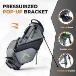 UNIHIMAL 14 Way Dividers Golf Stand Bag Lightweight, Golf Bag for Men Women with Multiple Pockets, Dual Strap and Rain Cover Hood (Grey)