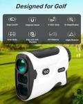 WOSPORTS Golf Rangefinder with Slope - 1200/1500 Yards Laser Range Finder Golf with Magnetic Strap, Flag Pole Locking Vibration, 6X Magnification