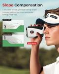 Range Finders Golf,1200 Yards Laser Golf Rangefinder with Slope,7X Magnification,IP54 Waterproof,Rechargeable Battery Magnetic Strip Laser Rangefinders,Pin Flag Pole Lock(Pearl White)