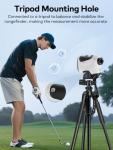 MOESAPU Range Finder Golf with Slope, 1200yd Laser Range Finder with Tripod Mount Hole, 7X Magnification Flag Lock Locking Vibration for Hunting, Distance Measurment Rangefinder Accessories, White