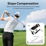 MOESAPU Gadget Golf Range Finder with Slope, 1200Yards Golf Rangefinder, 7X Magnification Transmission Len, Flag Lock Vibration, Continuous Scan, Rechargeable Magnetic Golf Accessories, White