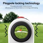 MOESAPU Gadget Golf Range Finder with Slope, 1200Yards Golf Rangefinder, 7X Magnification Transmission Len, Flag Lock Vibration, Continuous Scan, Rechargeable Magnetic Golf Accessories, White