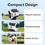 MOESAPU Gadget Golf Range Finder with Slope, 1200Yards Golf Rangefinder, 7X Magnification Transmission Len, Flag Lock Vibration, Continuous Scan, Rechargeable Magnetic Golf Accessories, White