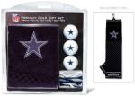 Team Golf NFL Dallas Cowboys Embroidered Golf Towel, 3 Golf Ball, and Golf Tee Set Gift Set Embroidered Golf Towel, 3 Golf Balls, and 14 Golf Tees 2-3/4" Regulation, Tri-Fold Towel 16" x 22" & 100% Cotton