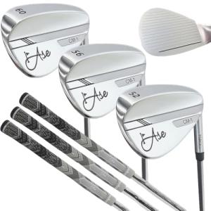 ASE Premium Forged Golf Wedge 3 Piece Set - Full Face Grooves + Milled Face Golf Wedges for Men 52 56 60 Degree Set Corded Grip for Increase Control and Comfort