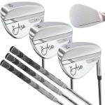 ASE Premium Forged Golf Wedge 3 Piece Set - Full Face Grooves + Milled Face Golf Wedges for Men 52 56 60 Degree Set Corded Grip for Increase Control and Comfort
