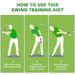 Seticek Retractable Golf Swing Training Aid,Rhythm Click Sound Warm Up Golf Swing Trainer,Golf Grip Trainer Attachment -Strength & Tempo Training for Chipping Hitting,Golf Accessories for Men