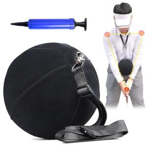 Golf Training Aid, Smart Ball for Golf Swing Trainer, Inflatable & Portable Golf Training Equipment for Straight Arm, Indoor Golf Practice Tools to Correct Posture - Amend Chicken Wing for Beginners