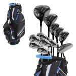 Aspire Pro-X 19-Piece Men’s Golf Clubs Full Set Right Handed, Driver, #3 Fairway Wood, 3-4-5 Hybrids, 6-SW Irons, Putter, Stand Bag & 5 H/C's, Regular & Tall Sizes, Golf Club Sets for Men