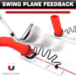 CHAMPKEY Magnetic Golf Swing Trainer - Swing Plane Training Aid - Improve Swing Accuracy and Skills (Red)