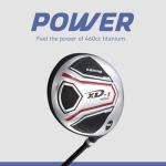 Aspire XD1 Men's Senior All Graphite Complete Golf Clubs Package Set Includes Titanium Driver, S.S. Fairway, S.S. Hybrid, S.S. 6-PW Irons, Putter, Stand Bag, 3 H/C's Right Hand