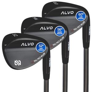 ALVO GOLF Premium Golf Wedges 52/56/60 Sets or Individual Wedges - 52 degree Gap Wedge, 56 degree Sand Wedge, 60 degree lob Wedge Golf Club - Pitching Wedge for Men Right Hand - Wedges Golf - Max spin