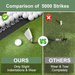 Integrated 5x4ft Golf Mat with Ball Tray, Thickening Golf Mats Practice Outdoor & Indoor, Artificial Turf Mat with 3 Tee for Hitting, Driving, Chipping, Swing (‎5x4 feet Large Sized)