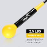 Balight Golf Swing Trainer Aid and Correction for Strength Grip Tempo & Flexibility Training Suit for Indoor Practice Chipping Hitting Golf Accessories (48 Inches, Yellow)