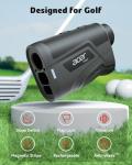 Acer Golf Rangefinder with Slope - 800Yards Range Finder for Hunting, 6X Magnification with Flag Pole Locking Vibration, Rechargeable Battery with Magnet Stripe Golf Accessories for Men, Gifts