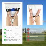 Golf Training Kit with Arm Band & Wrist Strap, Golf Swing Training Aid to Correct Wrist Angle and Develop Muscle Memory for Beginner Golfers