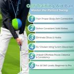 Golf Training Aid Ball for Impact Precision & Consistent Swings - Master Body Connection to Fix Slicing, Scooping & Chicken Wing | Simple and Effective Golf Training Tool for All Skill Levels (M)