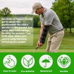 RJLCTH Straight Arm Golf Swing Trainer, Adjustable Tension Elbow Brace with Three Metal Stays for Lead Arm Correction, Golfers Practice Training Aid Perfect for Beginners and Seasoned Players